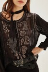 Camisa Gandha Lurex Negro