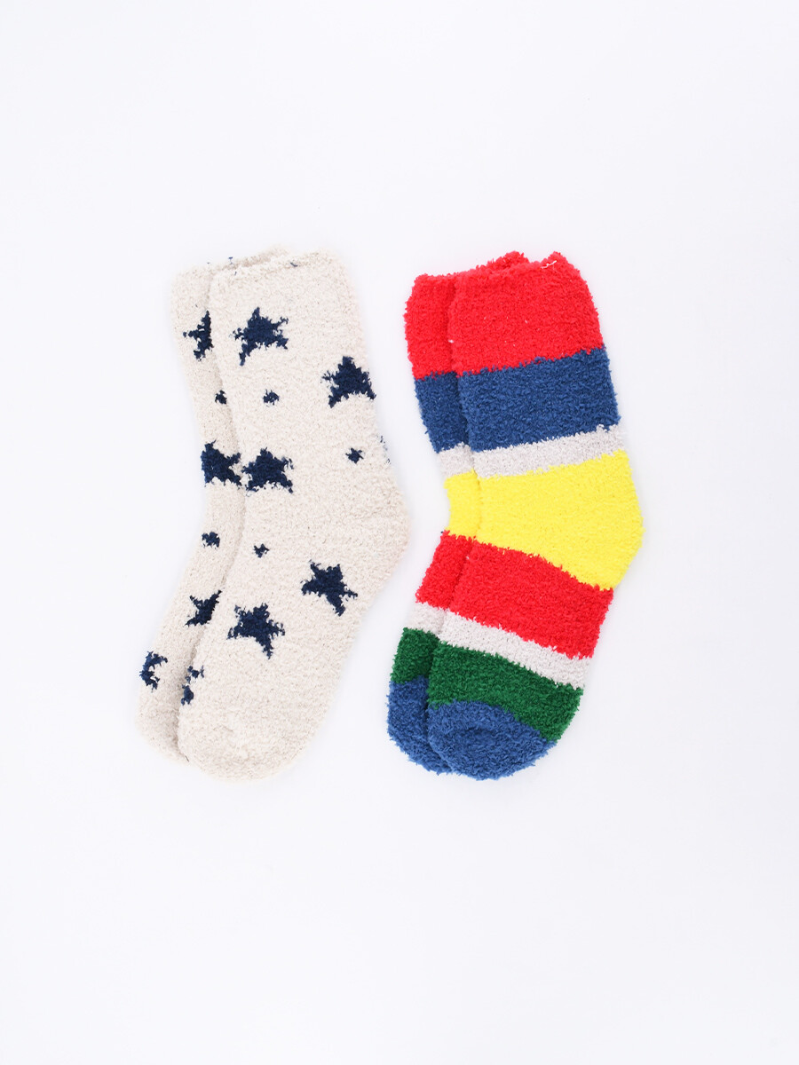 MEDIAS CHENILLE ESTRELLAS - ESTAMPADO 2 