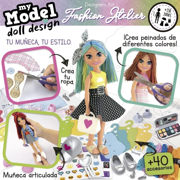 Juego My Model Doll Design Fashion Diseña Ropa Muñecas Educa Juego My Model Doll Design Fashion Diseña Ropa Muñecas Educa