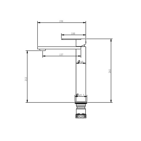 GRIFERIA LAVATORIO ALTO EN BRUSHED NICKEL - SERIE SALEMI 000