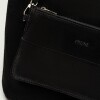 Cartera al hombro Juana en Cuero Gamuza Negro