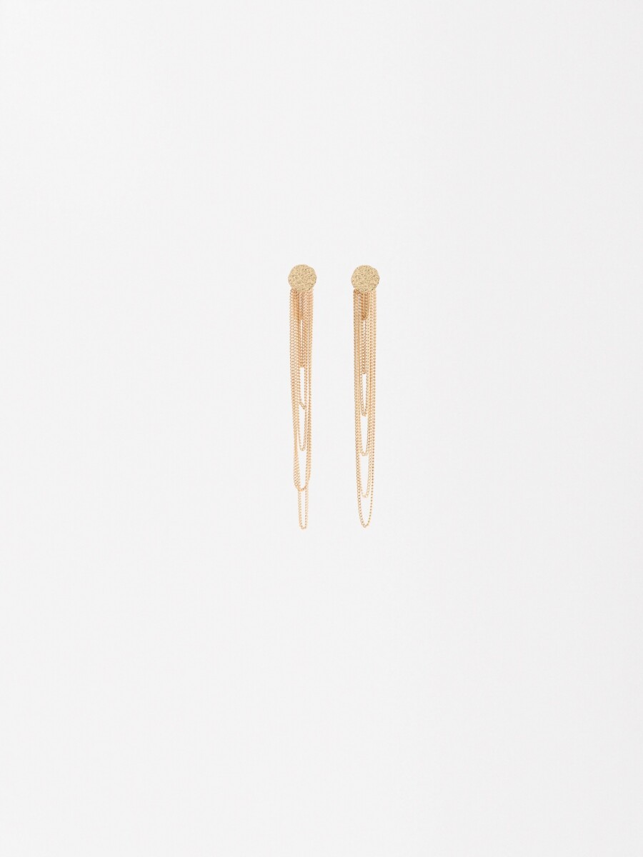 Pendientes Largos Con Cadenas dorado