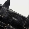 Cartera de mano Capri en cuero arrugado Negro