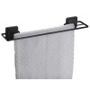 TOALLERO DOBLE ADHESIVO 45CM NEGRO MATE Toallero Doble Adhesivo 45cm Negro Mate