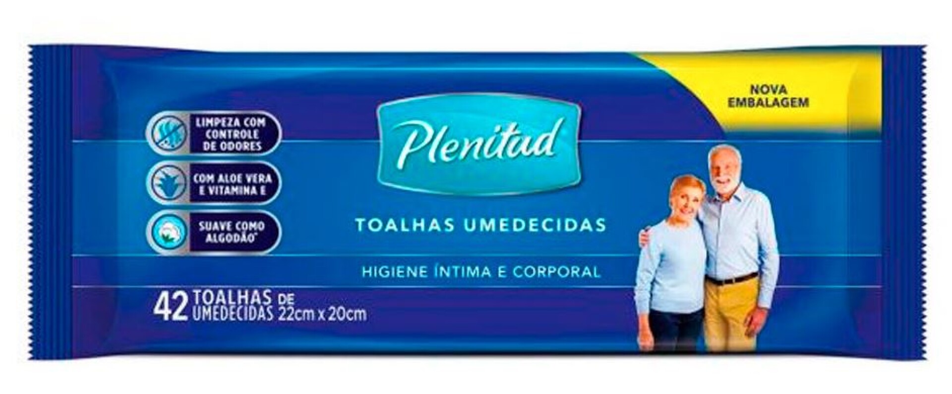 Plenitud Toallas Húmedas 42 Unidades | Limpieza Suave y Refrescante para Piel Sensible 