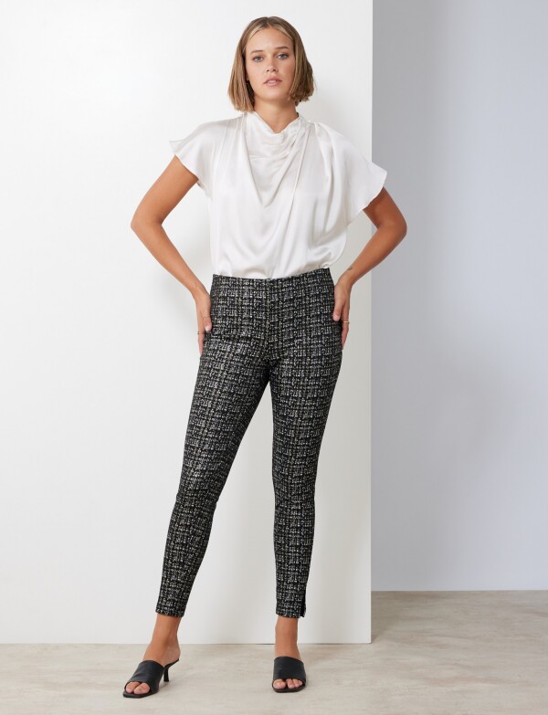 Pantalon Suede Print NEGRO/MULTI