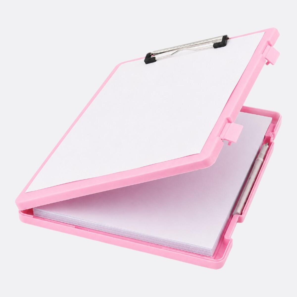 Carpeta Caja Rígida Con Aprieta Hojas - Rosa 