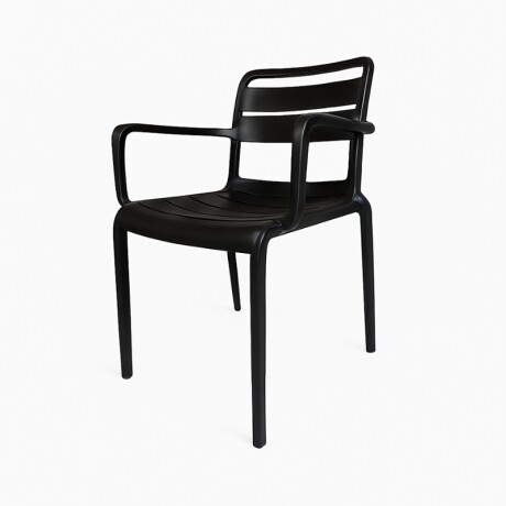 SILLA DE EXTERIOR OVIALA CON POSABRAZOS Silla de Exterior Oviala con Apoyabrazos Negra