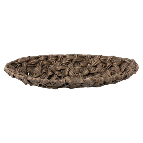 BANDEJA OVAL MARRON COMB 43X19X5CM Unica
