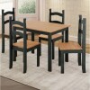 Juego Comedor 4 Sillas Francine Negro/natural Juego Comedor 4 Sillas Francine Negro/natural