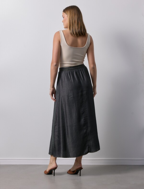 Falda Maxi Lyocell Cordel GRIS OSCURO