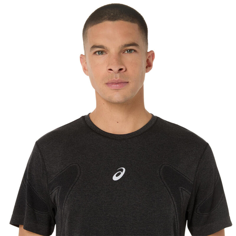 Polo Running Road Seamless Ss Top C Hombre Performance Black