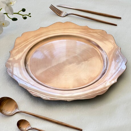 Platos De Sitio (Sousplat) Rose Ø 33cm Platos De Sitio (Sousplat) Rose Ø 33cm