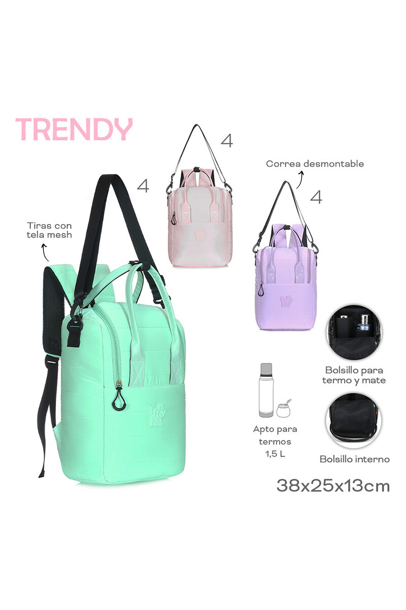 Mochila Matera Puffer Verde agua