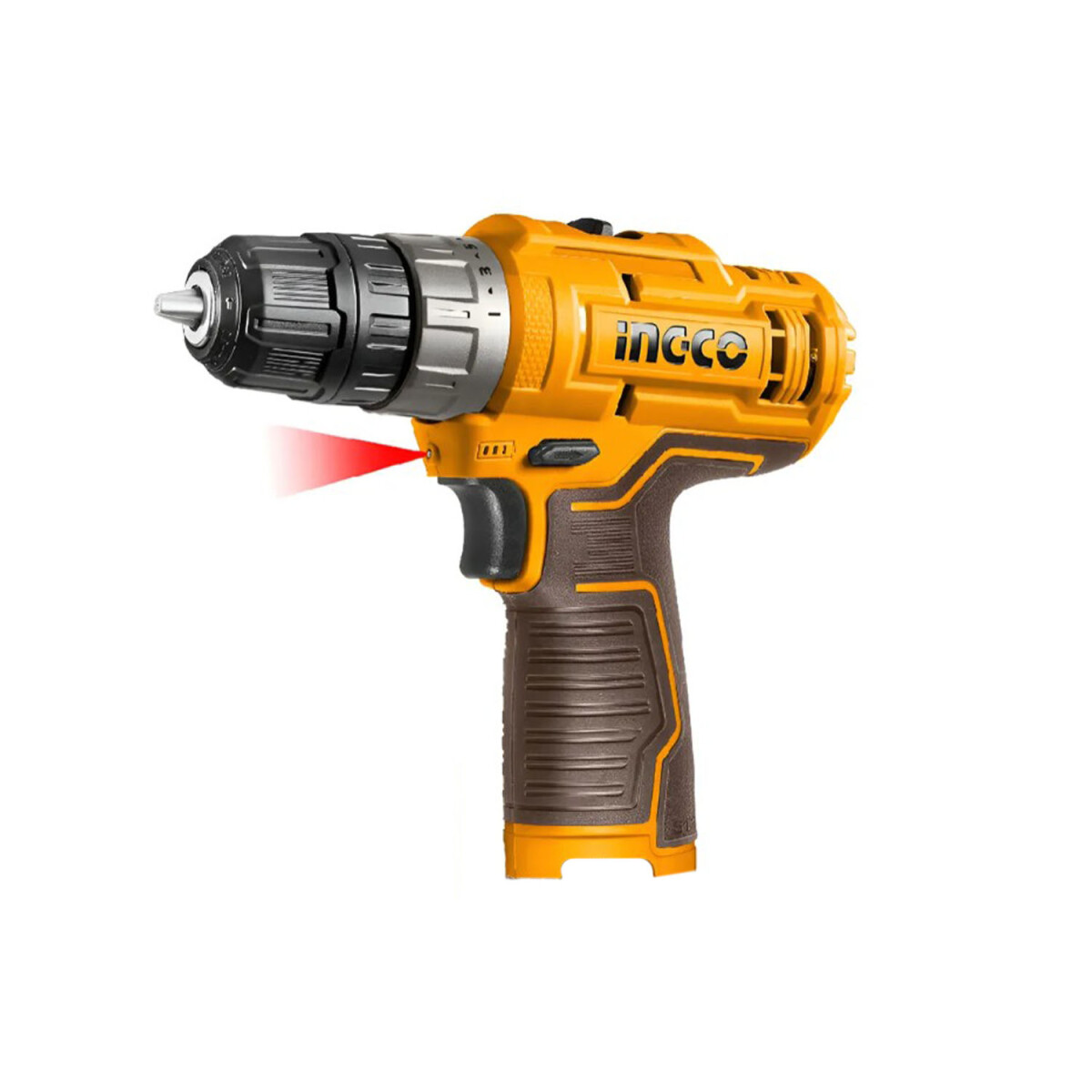 Atornillador 12V c/ 2 Baterías Broca Maletín Ingco CDLI12202 - Amarillo 