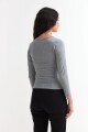 Remera m/l cuello a la base GRIS MELANGE