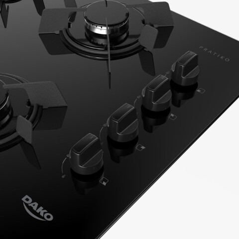 Anafe Dako Cooktop 4 Hornallas a Gas Vidrio Templado 1630 Anafe Dako Cooktop 4 Hornallas a Gas Vidrio Templado 1630