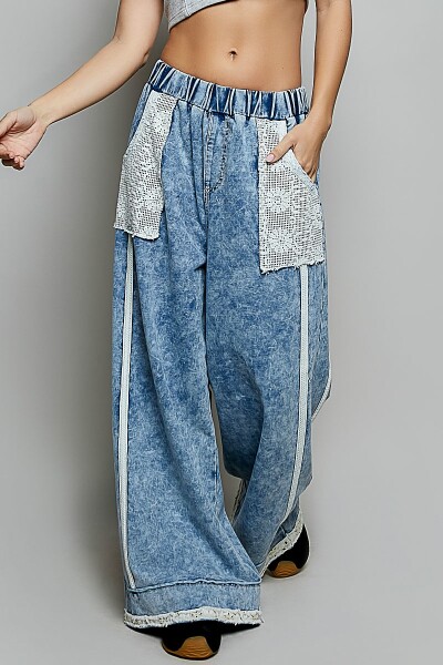 PANTALON DENIM PARCHES Denim