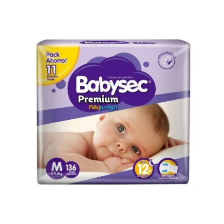 PAÑAL BABYSEC PREMIUM SUPER JUMBO PACK MED X 136 UNID PAÑAL BABYSEC PREMIUM SUPER JUMBO PACK MED X 136 UNID