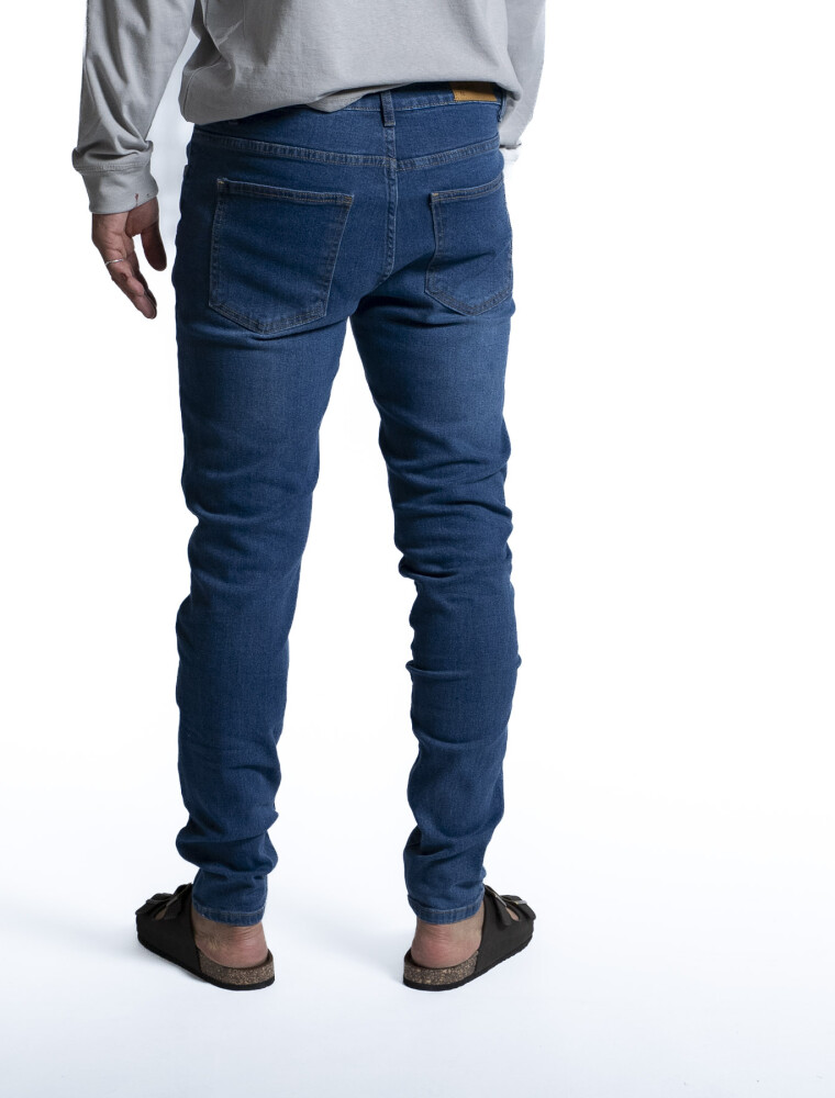 Jean Slim Fit Largo 30 Azul