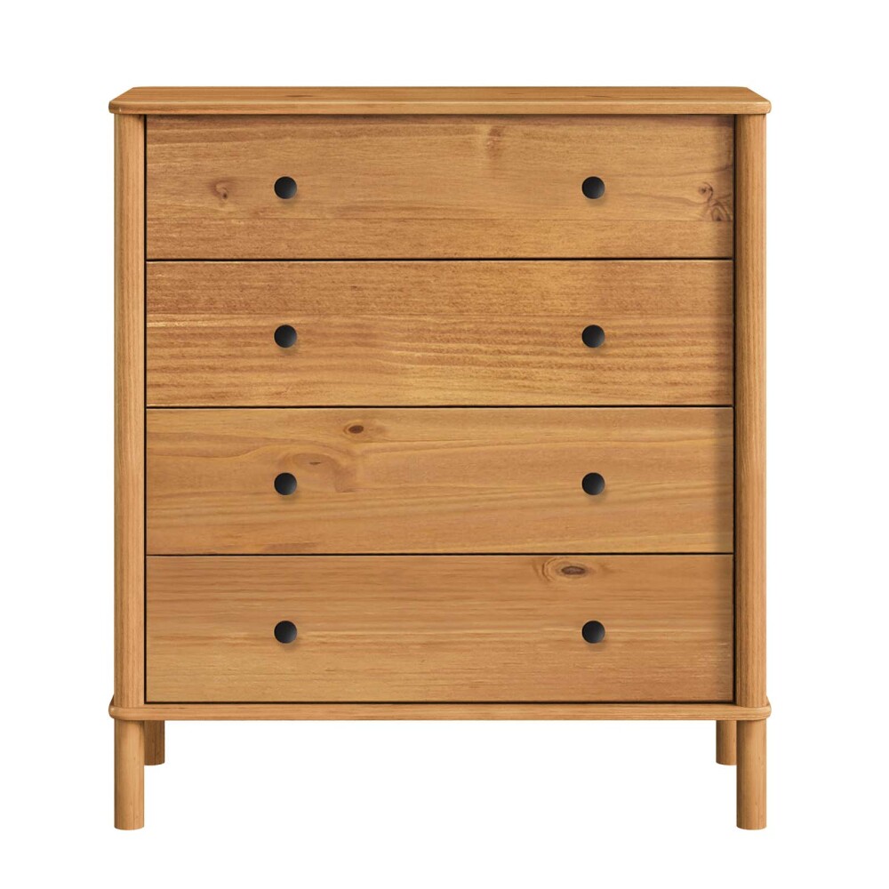 COMODA 4 CAJONES MADERA NATURAL-BEIGE CURAZAO