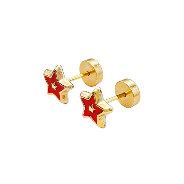 Abridores Estrellas-Oro Bajo-Resina roja-AB8012 Sinpiedra