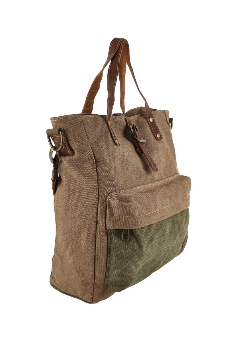 Bolso matera de lona Marrón