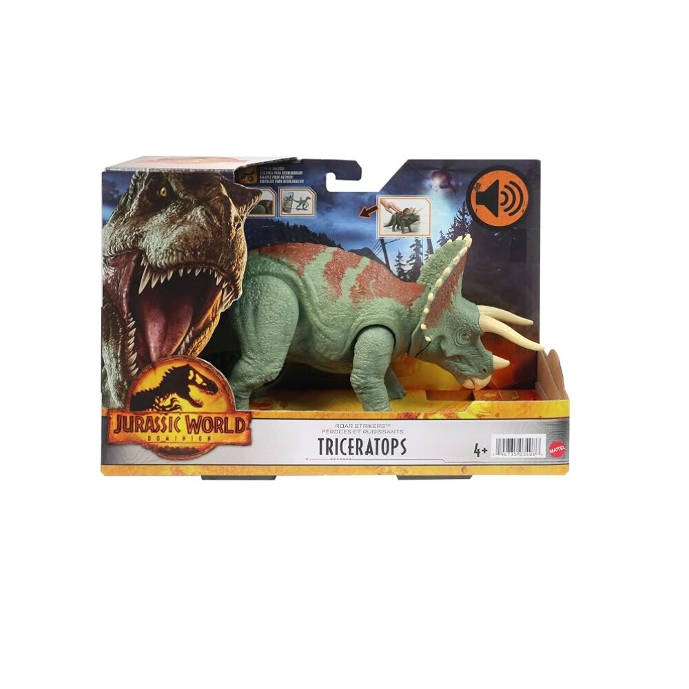 Jurassic World Triceratops Ruge y Ataca - Mattel JURASSIC WORLD - TRICERATOPS RUGE Y ATACA