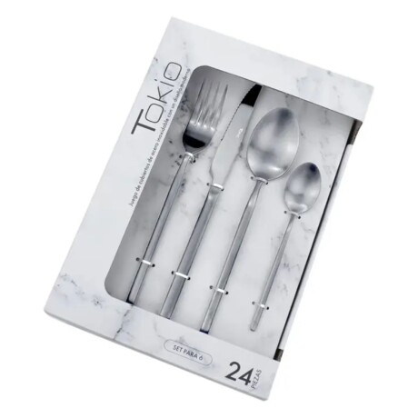 Set De 24 Cubiertos Selecta Tokio En Acero Inox Mate Set De 24 Cubiertos Selecta Tokio En Acero Inox Mate