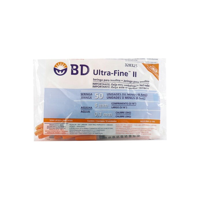 JERINGA INS.50 UI.ULT.FINE (BD) 30G BOLS única