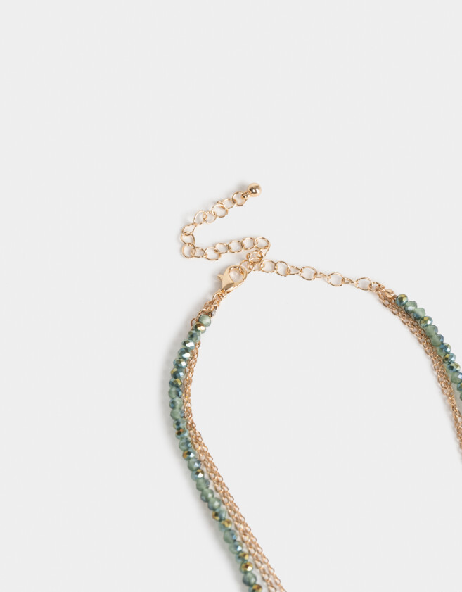 Collares Cortos Con mostacillas Cortos Con Mostacillas - Dorado