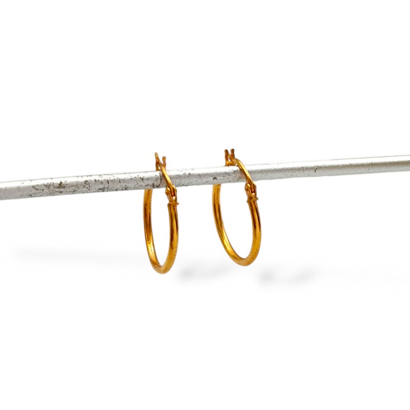 Caravanas aros de oro finos- Oro bajo - Sin piedra- CA8250 sinpiedra