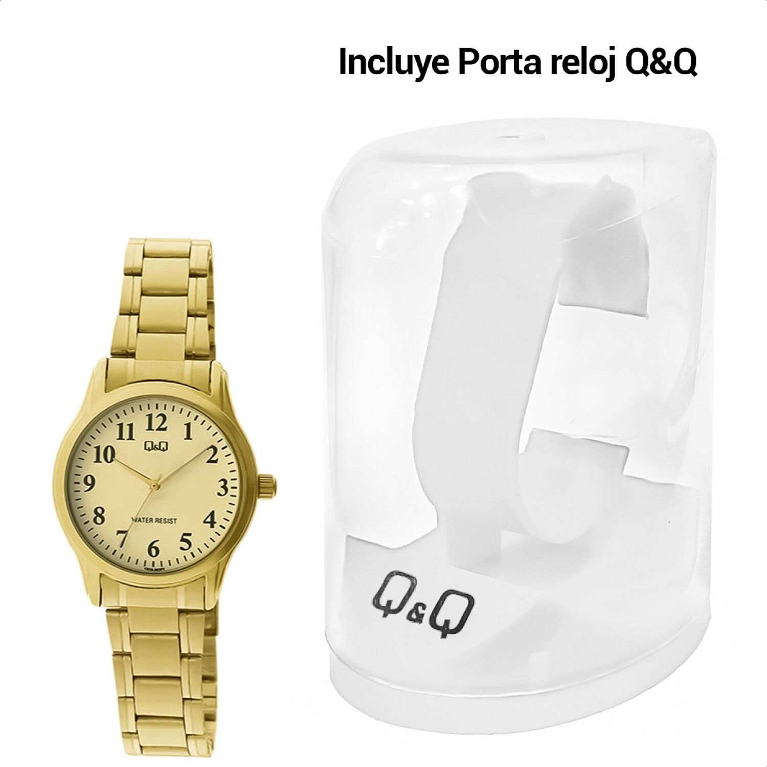 Reloj Q Q Original Metal Dorado Para Dama Analogo Dorado Dorado El Rey del entretenimiento