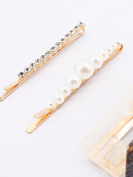 SET PINZAS X 3 DORADO