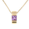 Colgante oro amarillo 18k con amatista princesa - Sin cadena Colgante oro amarillo 18k con amatista princesa - Sin cadena