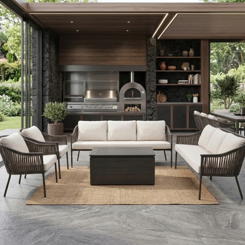 JGO JARDIN GRIS C/ALMOHADONES 5PZAS Unica