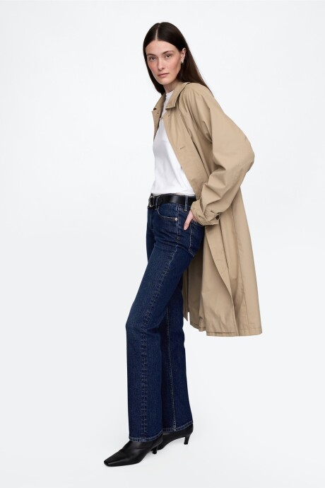 Jean 90S Straight Tiro Bajo Mujer Dark Indigo 1