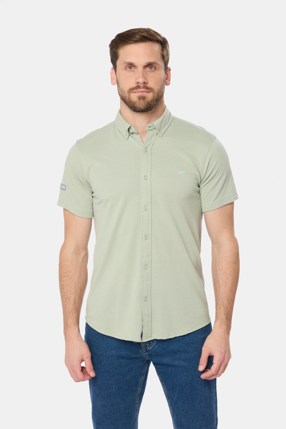 CAMISA LISA EN PIQUE Verde