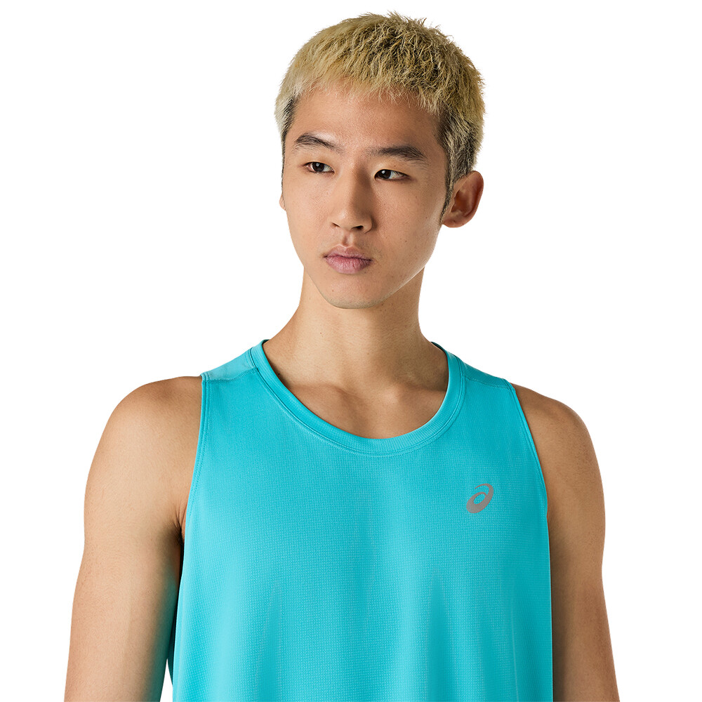 Bividi Running Asics Silver Singlet Hombre Energy Aqua