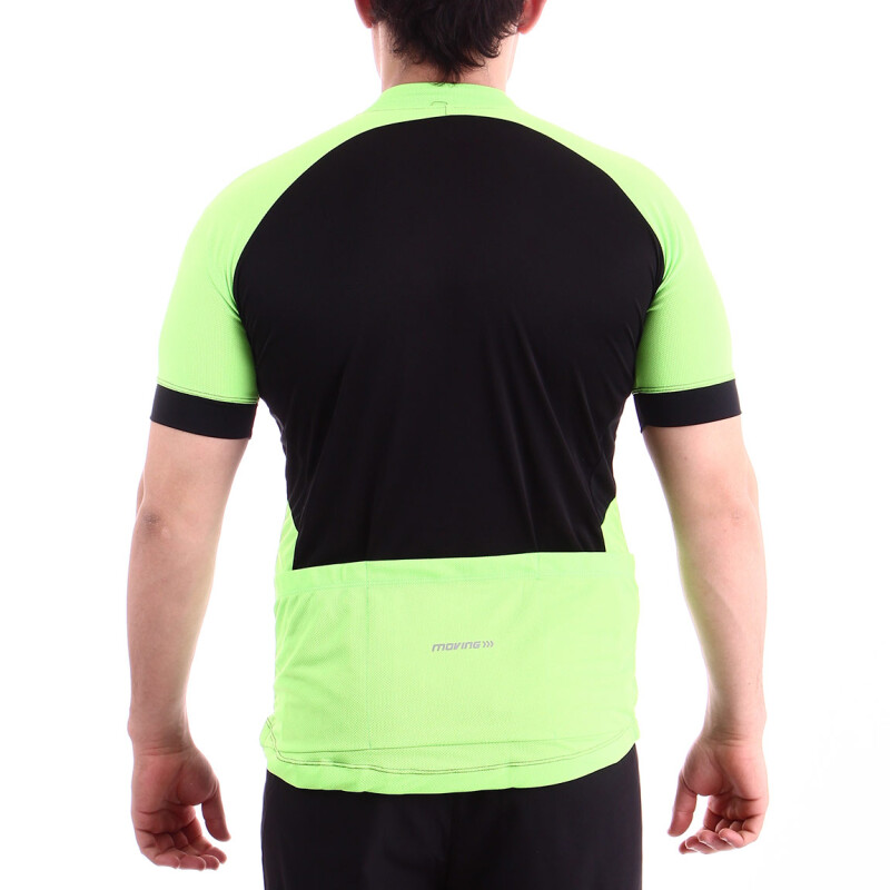 Poker Camisa Ciclista Manga Corta C/cierre Parcial Space - Unisex Negro-verde