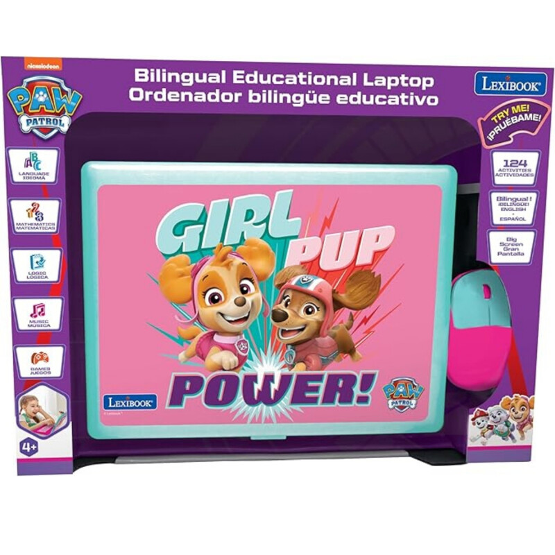 Laptop Disney Lexibook educativa bilingüe diseño Paw Patrol
