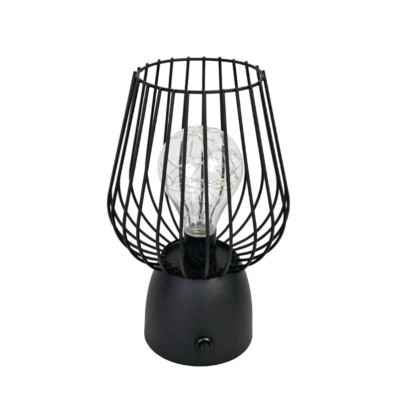 LAMPARA LED METAL NEGRO 16X24.5CM Unica