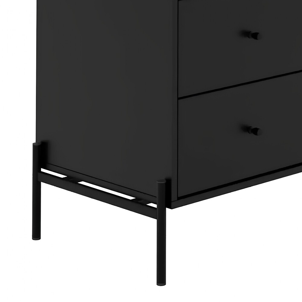 Cómoda Jasper 3 cajones Negro Mate