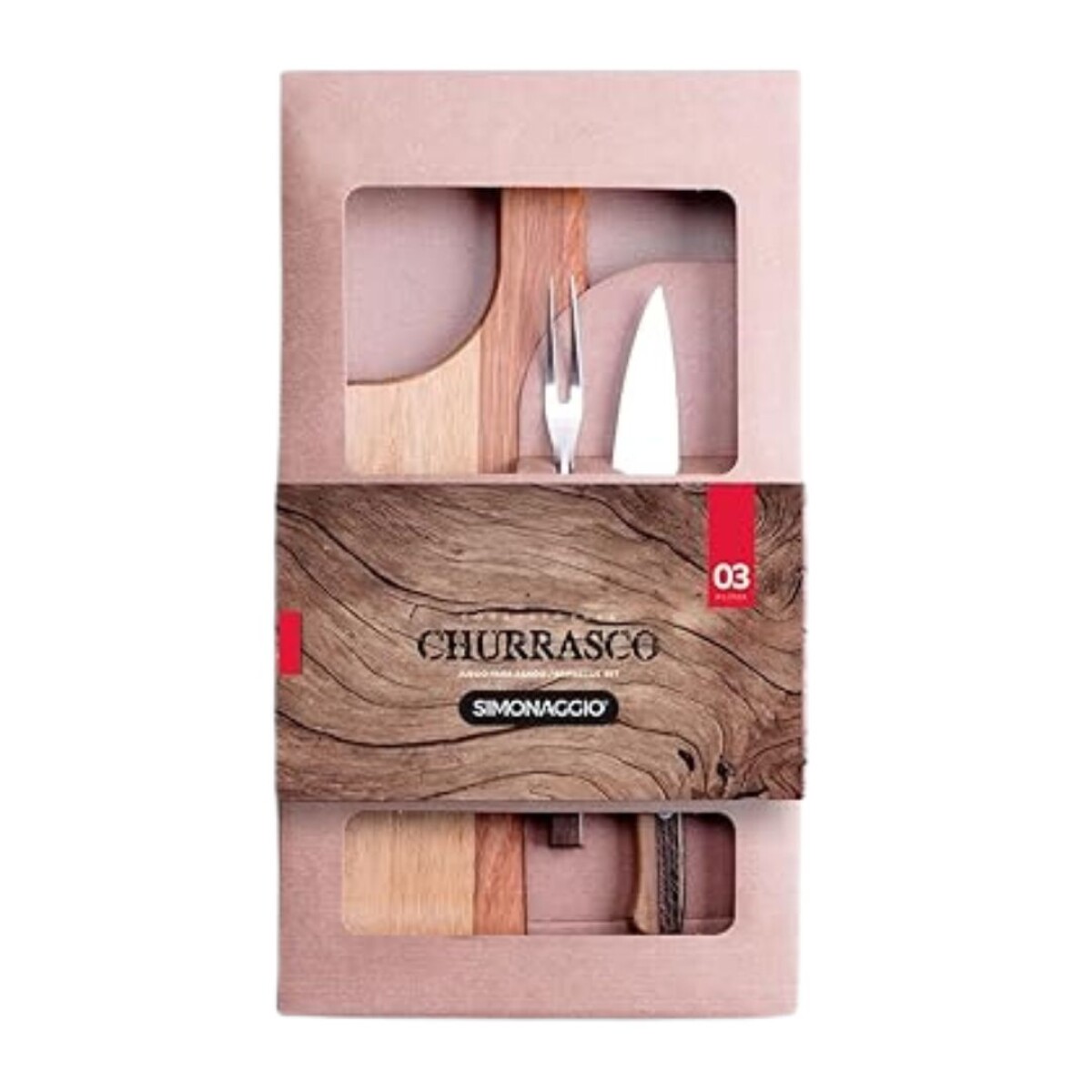SET ASADO SIMONAGGIO SETx3 CON TABLA 24x44,5cm 