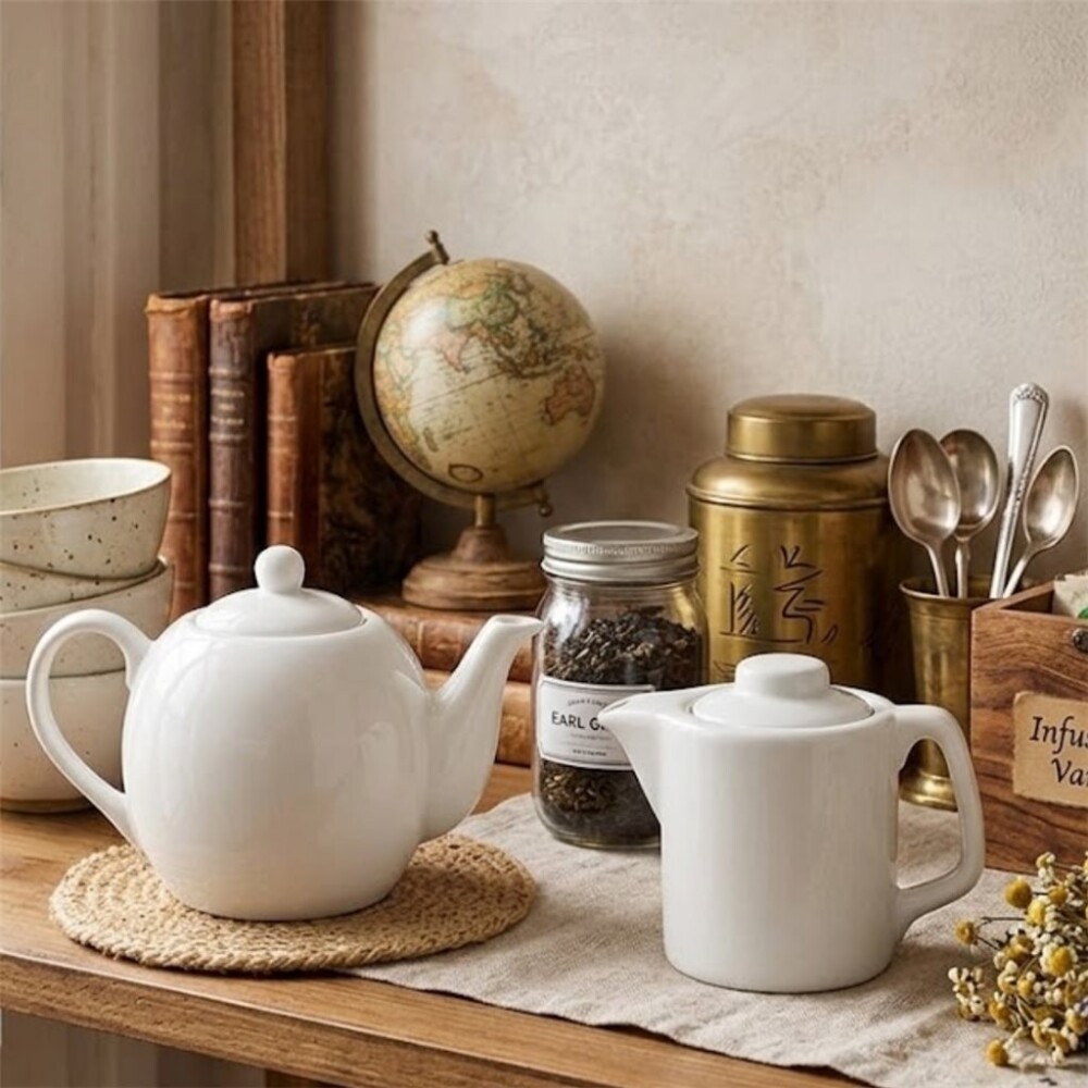 Tetera de Porcelana Blanca Modern Selecta 1,2 L TETERA 1.2L MODERN PORCELANA BLANCO SELECTA