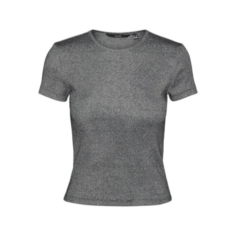 VMCHLOE LUREX SS SHORT TOP JRS CORE-12 1 Black/Detail SILVER L