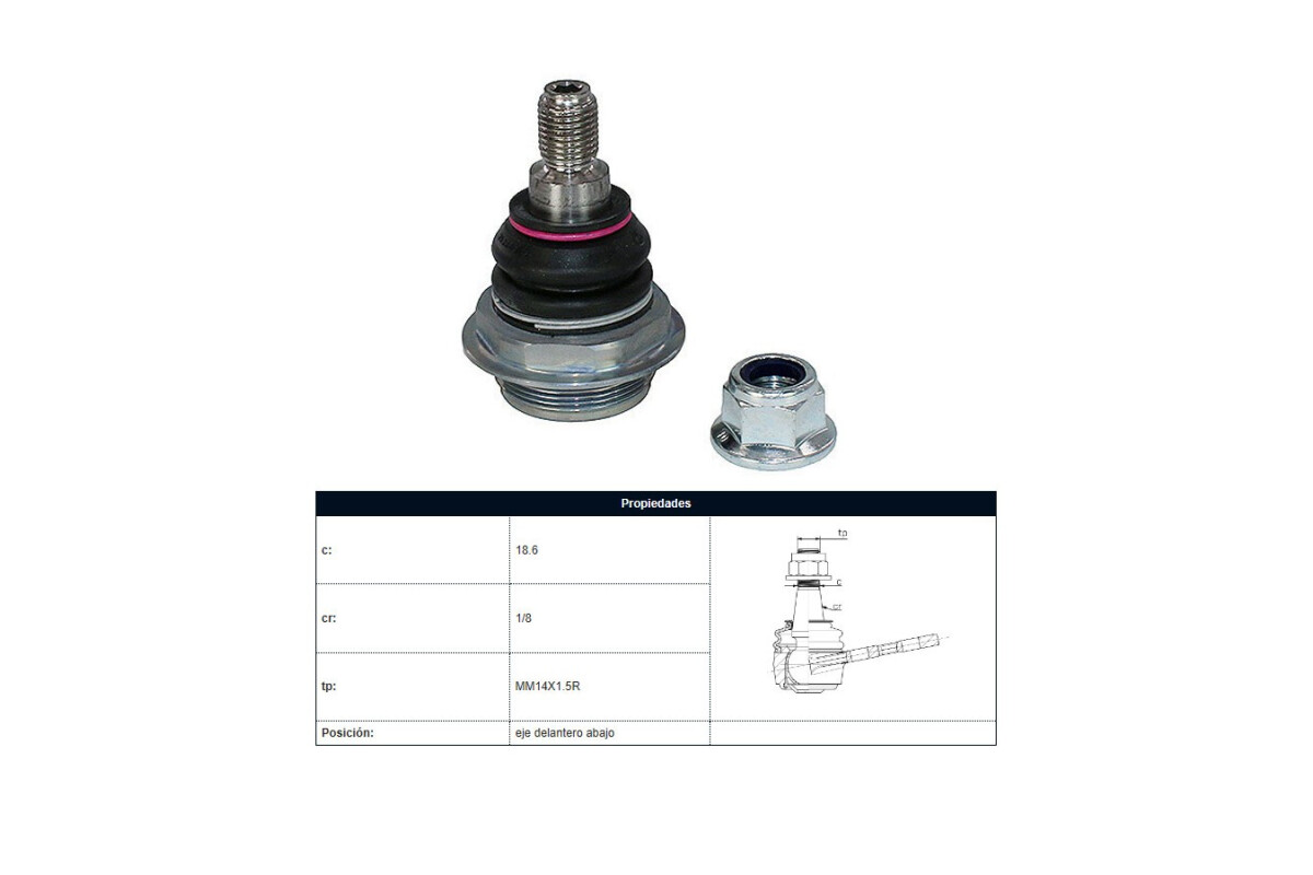 Rotula Citroen Jumpy, Peug Expert 20-25 Der/Izq Rotula Citroen Jumpy, Peug Expert 20-25 Der/Izq