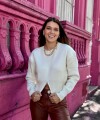 Buzo con cierre manteca