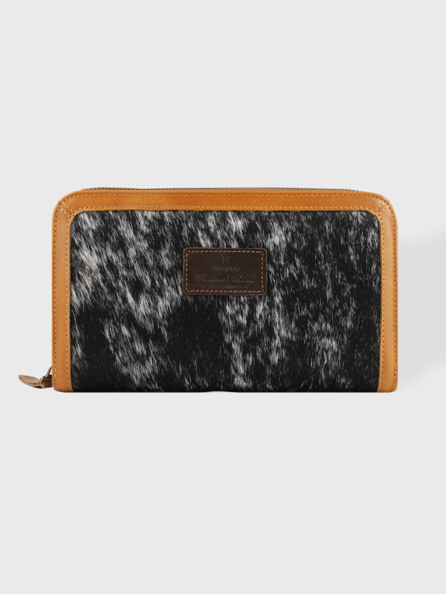 Billetera Villa Flor Pelo - Oscuro 