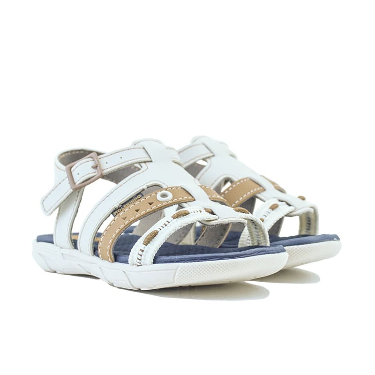 Sandalias Molekinho Tiras Combinadas de Niños - 2135.657-163 - Blanco-caramelo 